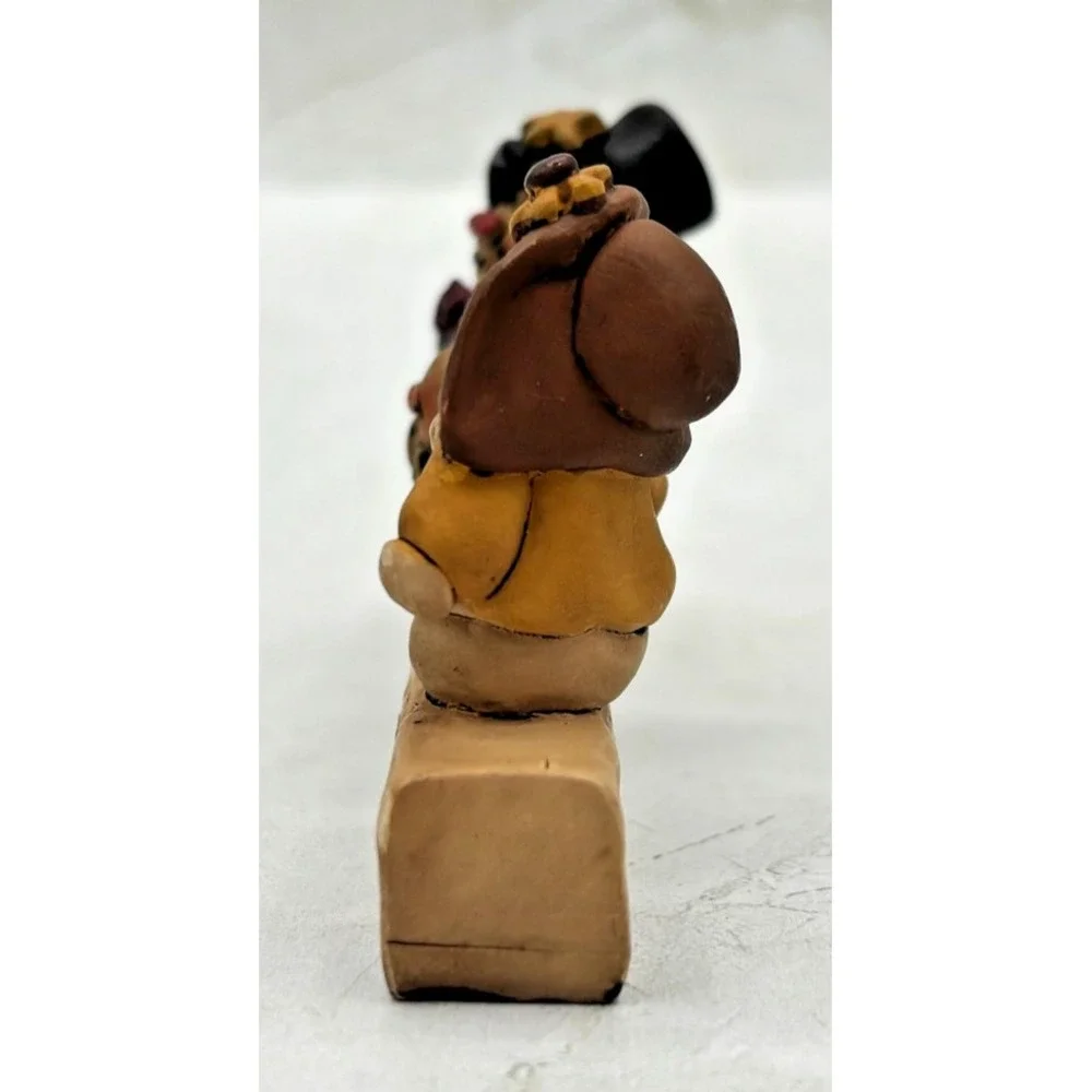 Blossom Bucket I‎ Love Snowmen Block Figurine Suzi Skoglund Resin Vintage